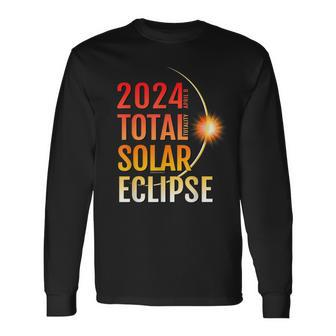 Total Solar Eclipse Totality April 8 2024 11 Long Sleeve T-Shirt | Mazezy
