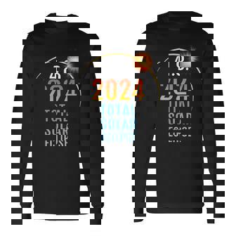Total Solar Eclipse Totality April 8 2024 17 Long Sleeve T-Shirt | Mazezy