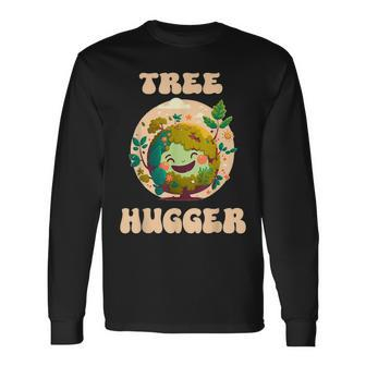 Tree Hugger Retro Nature Environmental Earth Day Long Sleeve T-Shirt T-Shirt | Mazezy