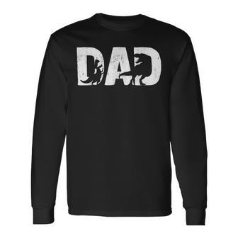 Trex Dad Dinosaur Lover Cool Vintage Fathers Day V2 Long Sleeve T-Shirt - Seseable