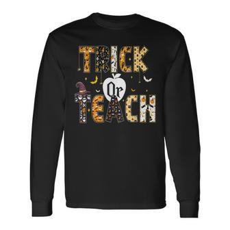 Trick Or Teach Teacher Halloween Costume 2022 Men Women Long Sleeve T-Shirt T-shirt Graphic Print - Thegiftio UK