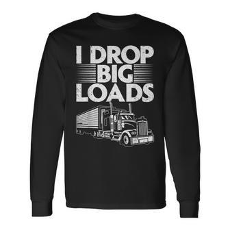 Trucker For Men Women Semi Truck Driver Lover V2 Long Sleeve T-Shirt - Seseable