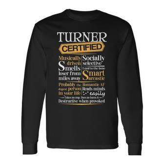 Turner Name Certified Turner Long Sleeve T-Shirt - Seseable