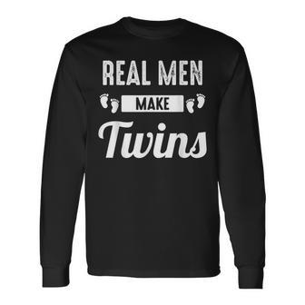 Twins Dad Novelty For Fathers Day Long Sleeve T-Shirt T-Shirt | Mazezy