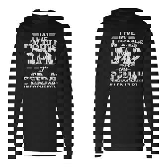 I Have Two Titles Dad & Stepdad Vintage Fathers Day Step Dad Long Sleeve T-Shirt - Seseable
