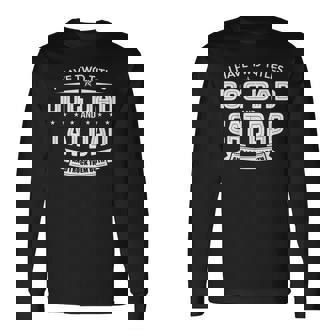 I Have Two Titles Dog Dad And Cat Dad And I Rock Them Both Long Sleeve T-Shirt T-Shirt | Mazezy