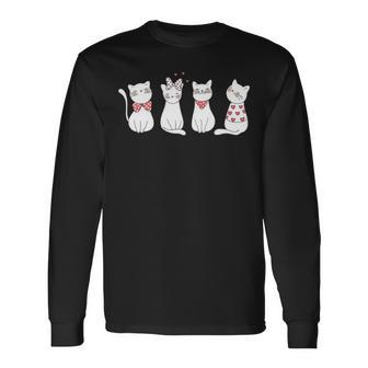 Un Deux Trois French Cat Cats Owner Lover Long Sleeve T-Shirt - Seseable