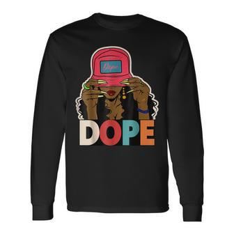 Unapologetically Dope Black Afro Black History Junenth Long Sleeve T-Shirt - Seseable