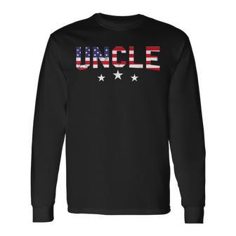 Uncle 4Th Of July Vintage Stars And Stripe Patriotic Long Sleeve T-Shirt | Mazezy DE