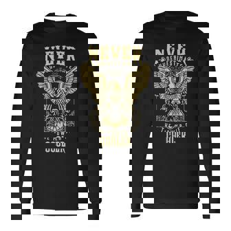 Never Underestimate The Power Of Cooler Personalized Last Name Long Sleeve T-Shirt | Seseable CA