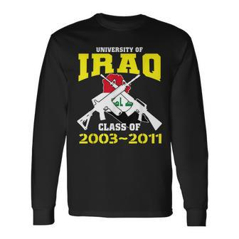 University Of Iraq War Veteran Long Sleeve T-Shirt | Seseable UK