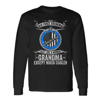 Us Air Force Grandma Just Like A Normal Except Much Cooler Men Women Long Sleeve T-shirt Graphic Print Unisex - Seseable