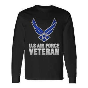Us Air Force Veteran Vintage Usaf Veteran Long Sleeve T-Shirt - Seseable
