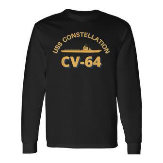 Us Aircraft Carrier Cv-64 Uss Constellation Long Sleeve T-Shirt - Seseable