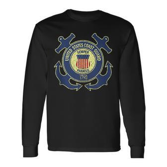 US Coast Guard Veteran Red Friday Patriotic Long Sleeve T-Shirt - Seseable