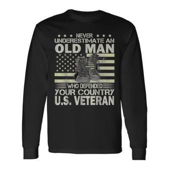 Us Veteran Veterans Day Us Patriot V5 Long Sleeve T-Shirt - Seseable