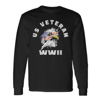 Us Veteran Wwii Military War Campaign Long Sleeve T-Shirt - Seseable