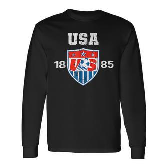 Usa Soccer Team 1885 Cool Futbol Equipment Men Women Men Women Long Sleeve T-shirt Graphic Print Unisex - Seseable