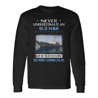Uss Forrest Sherman Ddg-98 Destroyer Class Father Day Long Sleeve T-Shirt - Seseable