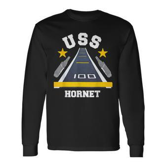 Uss Hornet Aircraft Carrier Military Veteran Long Sleeve T-Shirt - Seseable