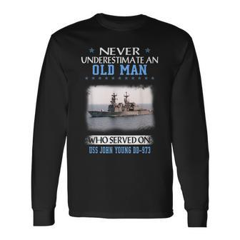 Uss John Young Dd-973 Destroyer Class Veterans Father Day Long Sleeve T-Shirt - Seseable