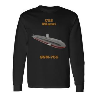 Uss Miami Ssn-755 Navy Sailor Veteran Long Sleeve T-Shirt - Seseable