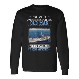 Uss Mount Whitney Lcc-20 Veterans Day Father Day Long Sleeve T-Shirt - Seseable