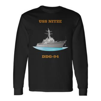 Uss Nitze Ddg-94 Navy Sailor Veteran Long Sleeve T-Shirt - Seseable