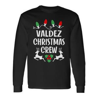 Valdez Name Christmas Crew Valdez Long Sleeve T-Shirt - Seseable
