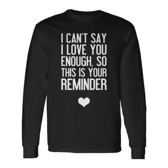 Valentines Day For Her Couple I Love You Long Sleeve T-Shirt - Seseable