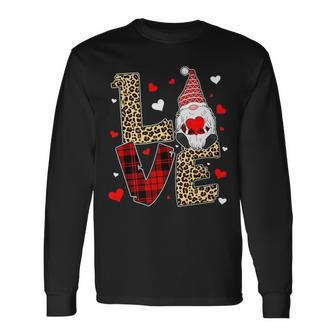 Valentines Day Love Gnome Valentine For Her Him Long Sleeve T-Shirt - Seseable