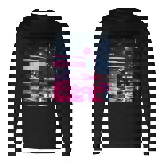 Vaporwave Car Synthwave City Vaporwave Aesthetic Men Women Long Sleeve T-Shirt T-shirt Graphic Print - Thegiftio