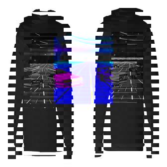 Vaporwave Car Synthwave City Vaporwave Aesthetic V2 Men Women Long Sleeve T-Shirt T-shirt Graphic Print - Thegiftio UK