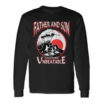 Vater Und Sohn Papa Spruch Anime Japan Geschenk Geburtstag Langarmshirts - Seseable