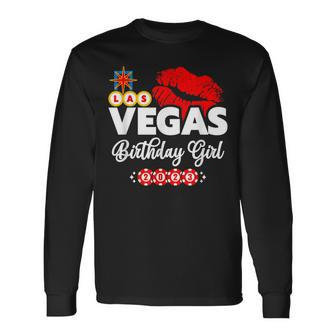 Vegas Birthday Girl Vegas 2023 Girls Trip Vegas Birthday Long Sleeve T-Shirt T-Shirt | Mazezy CA