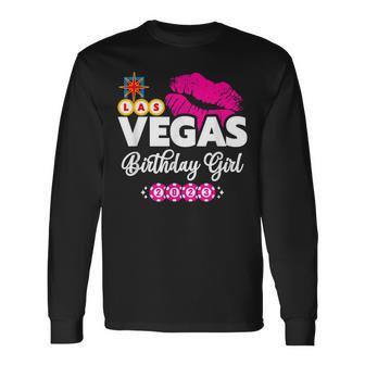 Vegas Birthday Girl Vegas 2023 Girls Trip Vegas Birthday Long Sleeve T-Shirt T-Shirt | Mazezy AU