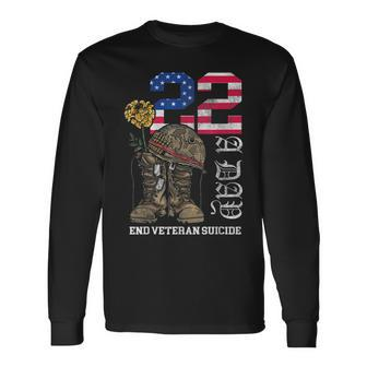 Veteran 22 A Day Take Their Lives End Veteran Suicide Long Sleeve T-Shirt - Seseable