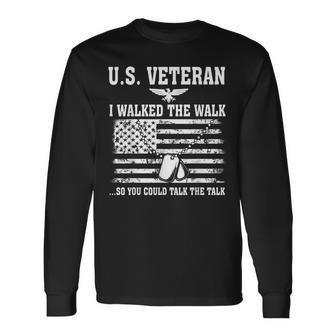 Veteran - Military Veteran Retirement Red Friday Men Women Long Sleeve T-shirt Graphic Print Unisex - Seseable
