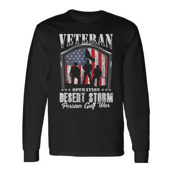 Veteran Operation Desert Storm Persian Gulf War Long Sleeve T-Shirt - Seseable