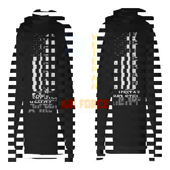 Veteran Of The United States Air Force Usaf Retro Us Flag Long Sleeve T-Shirt | Seseable CA