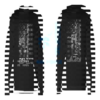 Veteran Of The United States Us Air Force American Usaf Flag Long Sleeve T-Shirt | Seseable CA