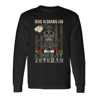 Veterans Day Iraq Afghanistan Combat Veteran Proud Us Army Long Sleeve T-Shirt | Seseable CA