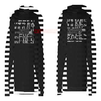 Veterans Before Refugees Memorial Day Never Forget Veteran Long Sleeve T-Shirt | Seseable FR