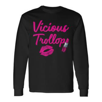 Vicious Trollop Lipstick Png Men Women Long Sleeve T-shirt Graphic Print Unisex - Seseable