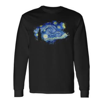 Vincent Van Gogh The Starry Night Long Sleeve T-Shirt T-Shirt | Mazezy