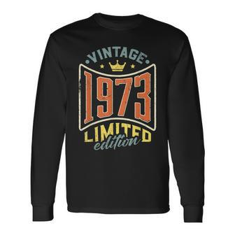 Vintage 1973 Birth Year Limited Edition 50 Years Old Long Sleeve T-Shirt - Thegiftio UK