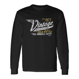 Vintage 1977 Aged To Perfection Vintage Racing Men Women Long Sleeve T-Shirt T-shirt Graphic Print - Thegiftio UK
