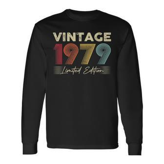 Vintage 1979 Wedding Anniversary Born In 1979 Birthday Party Long Sleeve T-Shirt - Seseable