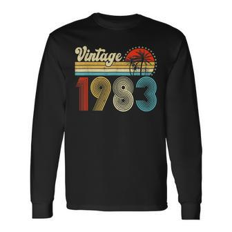 Vintage 1983 Made In 1983 40Th Birthday 40 Year Old Long Sleeve T-Shirt - Seseable