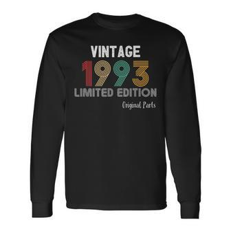Vintage 1993 Birthday Idea Retro Birthday Party Long Sleeve T-Shirt | Mazezy